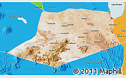Satellite 3D Map of L.Cabrera, political outside