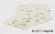 Shaded Relief 3D Map of L.Cabrera, cropped outside