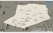 Shaded Relief 3D Map of L.Cabrera, darken