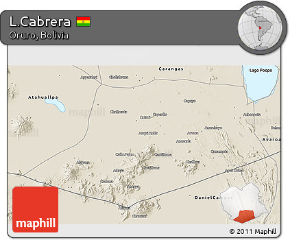 Shaded Relief 3D Map of L.Cabrera