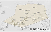 Shaded Relief 3D Map of L.Cabrera, lighten, desaturated