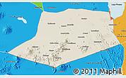 Shaded Relief 3D Map of L.Cabrera, political outside