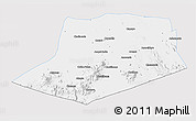 Silver Style 3D Map of L.Cabrera, single color outside