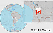 Gray Location Map of L.Cabrera, highlighted parent region