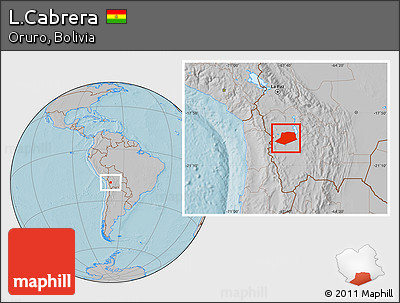 Gray Location Map of L.Cabrera, hill shading