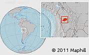 Gray Location Map of L.Cabrera, hill shading