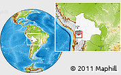 Physical Location Map of L.Cabrera, highlighted country, highlighted parent region, within the entire country