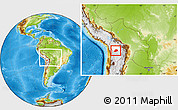 Physical Location Map of L.Cabrera, highlighted parent region, within the entire country