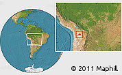 Satellite Location Map of L.Cabrera, within the entire country