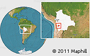 Satellite Location Map of L.Cabrera, highlighted country, within the entire country