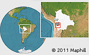 Satellite Location Map of L.Cabrera, highlighted country, highlighted parent region, within the entire country