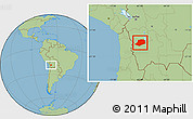 Savanna Style Location Map of L.Cabrera