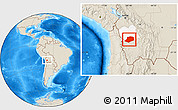 Shaded Relief Location Map of L.Cabrera, highlighted parent region