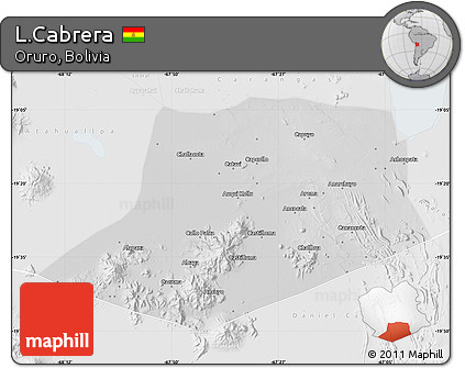 Physical Map of L.Cabrera, lighten