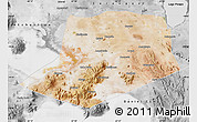 Satellite Map of L.Cabrera, desaturated