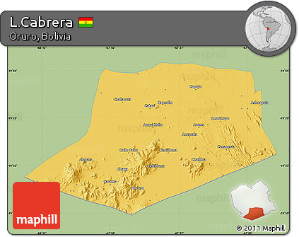 Savanna Style Map of L.Cabrera, single color outside