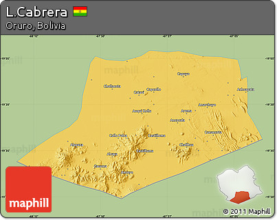 Savanna Style Map of L.Cabrera, single color outside