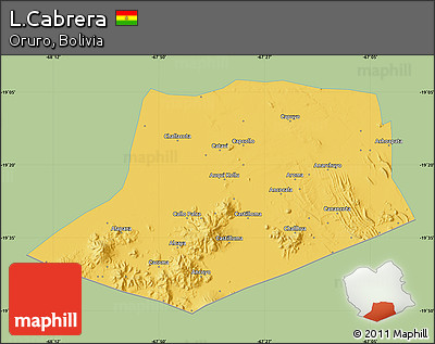 Savanna Style Map of L.Cabrera, single color outside
