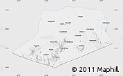 Silver Style Map of L.Cabrera, single color outside
