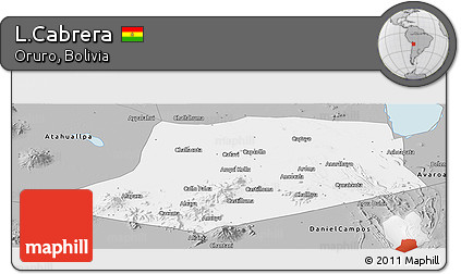 Gray Panoramic Map of L.Cabrera