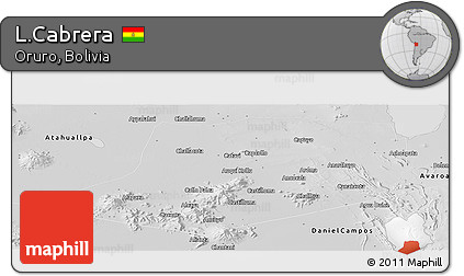 Physical Panoramic Map of L.Cabrera, desaturated