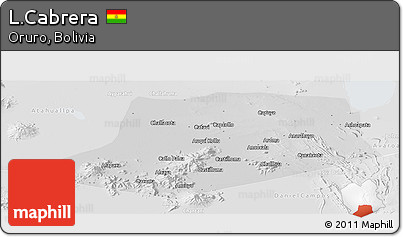Physical Panoramic Map of L.Cabrera, lighten, semi-desaturated