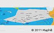 Physical Panoramic Map of L.Cabrera, political outside