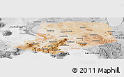 Satellite Panoramic Map of L.Cabrera, desaturated