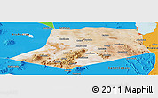 Satellite Panoramic Map of L.Cabrera, political outside