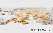 Satellite Panoramic Map of L.Cabrera, semi-desaturated