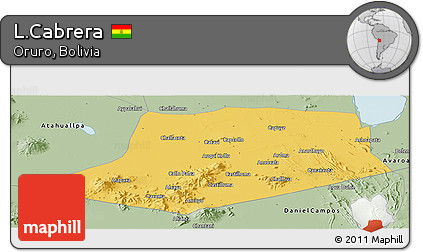 Savanna Style Panoramic Map of L.Cabrera