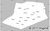Gray Simple Map of L.Cabrera, single color outside