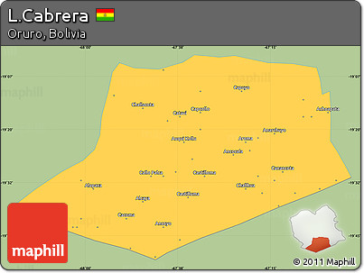 Savanna Style Simple Map of L.Cabrera, single color outside