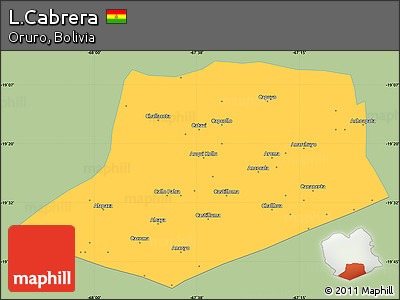 Savanna Style Simple Map of L.Cabrera, single color outside