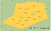 Savanna Style Simple Map of L.Cabrera, single color outside
