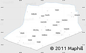 Silver Style Simple Map of L.Cabrera, single color outside