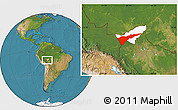 Satellite Location Map of Manuripi, highlighted parent region