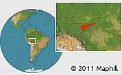 Satellite Location Map of Manuripi