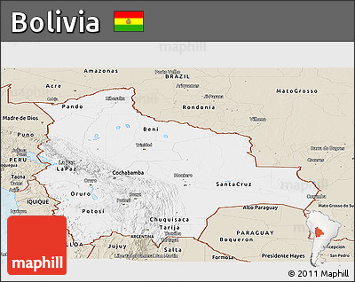 Classic Style Panoramic Map of Bolivia