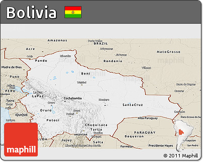 Classic Style Panoramic Map of Bolivia