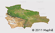 Satellite Panoramic Map of Bolivia, cropped outside