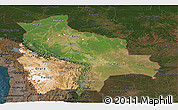 Satellite Panoramic Map of Bolivia, darken