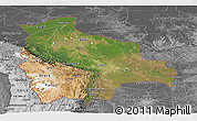 Satellite Panoramic Map of Bolivia, desaturated