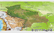 Satellite Panoramic Map of Bolivia, physical outside