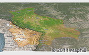Satellite Panoramic Map of Bolivia, semi-desaturated