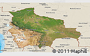 Satellite Panoramic Map of Bolivia, shaded relief outside