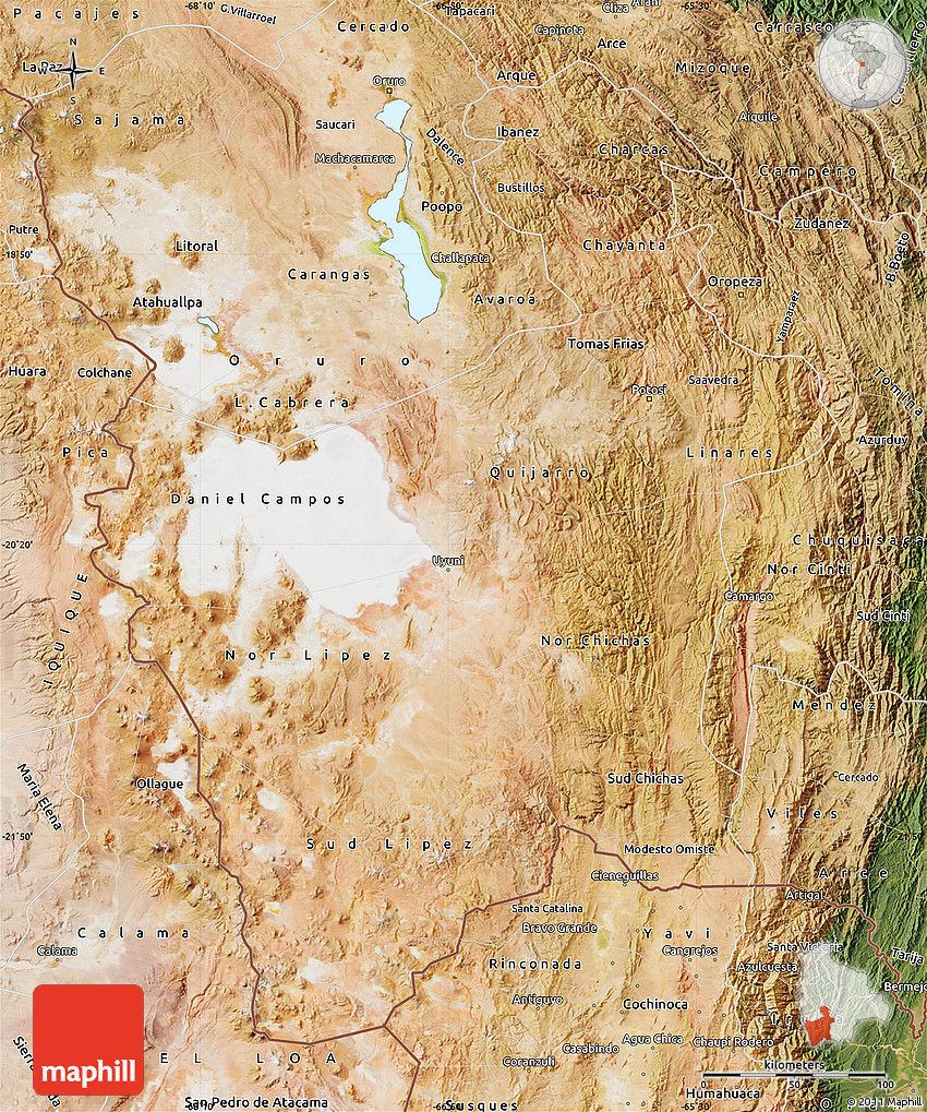 Satellite Map of Potosi