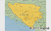 Savanna Style 3D Map of Bosnia and Herzegovina