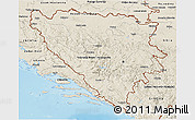 Shaded Relief 3D Map of Bosnia and Herzegovina