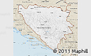 Classic Style Map of Bosnia and Herzegovina